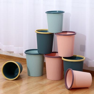 China Household Viable Hot Selling Colorful Plastic Trash Large Garbage Bin With Thickened Bottom for sale