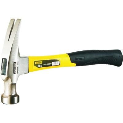 China Nail Hammer 20oz Head Ripping Claw Hammer With Bi-material Handle for sale