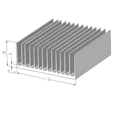 China Separate Heatsink PCB Led Heatsink 113(W)*45(H)mm, Flexible Cut Length for sale