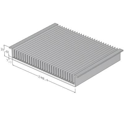 China Radiator Inverter Radiator 270(W)*37(H)mm, Flexible Cutting Length for sale