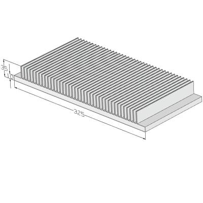 China Aluminum Extruded Radiator Heatsink Profile 325(W)*35(H)mm, Flexible Cut Length for sale