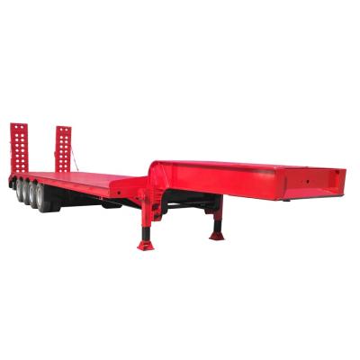 China Small Truck Trailer Price 60 Ton Used Tri Axle 3 Axle Bed Trailer Low Price for sale