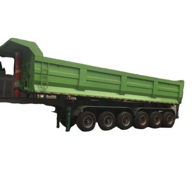 China China low price high quality 6 axle truck trailer 70 ton dump trailer tipper trailer price for sale