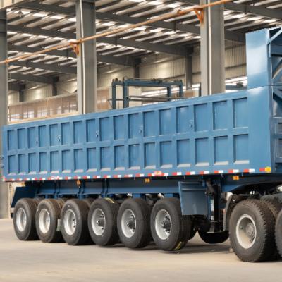 China China Low Price High Quality 6 Axle Truck Trailer 70 Ton Tipper Trailer 6 Axle Dump Trailer Price for sale