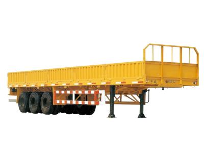 China 60 Ton Truck Trailer Low Price Transport Trailer Sales Tri Axle Stake Semi Trailer for sale