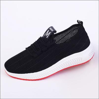 China 2021 White Flat Mesh Anti-slippery Breathable Sneakers Shoes Mesh Casual Hollow Running Women Shoes for sale