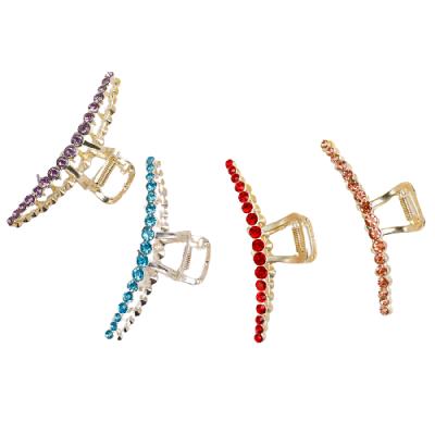 China New Fashion Style Fashion Style Diamond Colorful Hair Accessories Metal Korean Hair Claw Clip For Women for sale