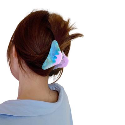 China Fashion Vintage Hair Accessories Acetic Acid Geometric Hair Clip Triangle Shape Hairpins For Women for sale