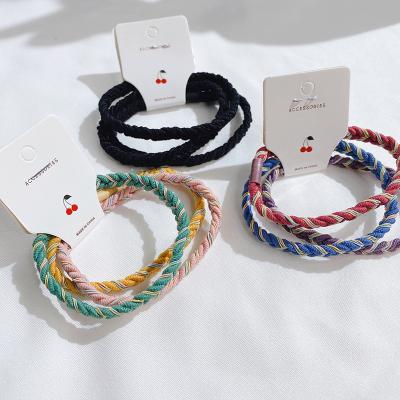 China Hot Sale 3pcs Fashion Fashion Hair Band Set Cool Elastic Hair Ties Single Elasticity Hair Rope For Girls for sale