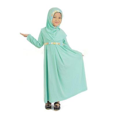 China New Fashion Girls Abaya Kids Muslim Abaya Dubai Polyester Muslim Dress Pinghu-CC01136 Middle East Evening Dresses Wholesale Muslim Clothing Kids for sale