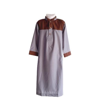 China Polyester+Cotton Middle East Arab Daily Wear Robe Muslim Children Kids Clothes Arab Boys Abaya Thobe No Pockets for sale