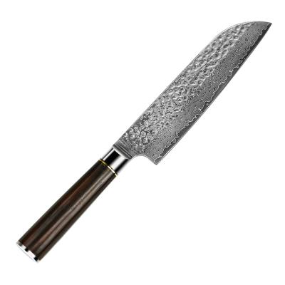 China 7 Inch Viable Japanese Chef Knife Damascus Santoku Knife VG10 for sale