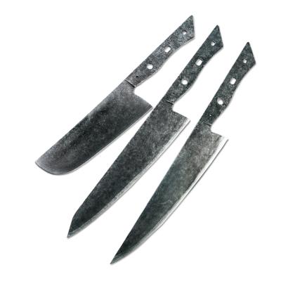 China 10Cr15MoV Viable High Carbon Steel Full Tang Kitchen Knife Blade Blanks for sale