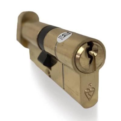 China Euro Thumb Brass Hot Sale One Star Turn Kitemarked Cylinder Door Barrel Lock With 3 Keys Suitable For All Euro Door Cylinder Locks for sale