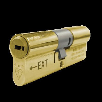 China BSI Kitemarked Kinetica K4 Double Key Euro Brass High Quality Three Star Cylinder Lock for sale