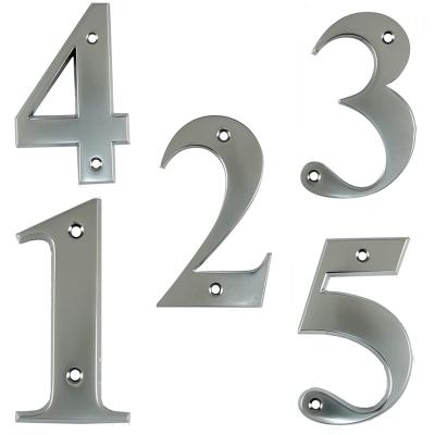 China 3 Inch Modern High Quality Fix Signature Door Numbers Beveled Edge Screws For Front Door Address Number Screw On Door Number for sale