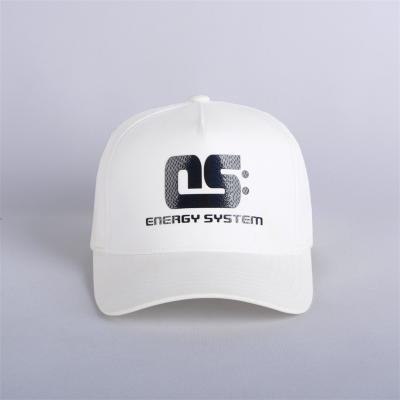 China Cotton/Polyester 3d JOINT Embroidery Led Setting Fashion 5 Panel Pure White Breathable Baseball Hats for sale