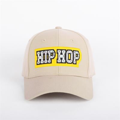 China High Quality Hip Hop Sports Style 3D Letter Pattern 6 Panel Baseball Sports Khaki Hats for sale