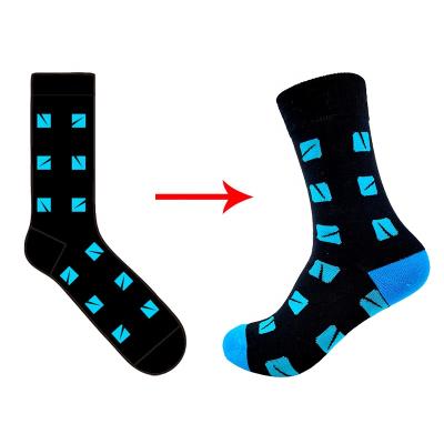 China QUICK DRY made to order Logo Crew Socks For Men made to order high quality cotton geometric black men's socks for sale