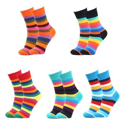 China QUICK DRY Reliable Performance Mens Happy Striped Socks for sale