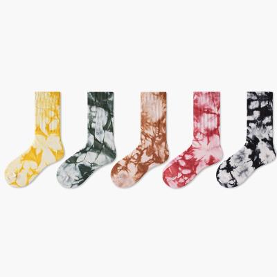 China Patterns Support Customization Tie Dye Tube Men's Fashionable QUICK DRY Socks for sale