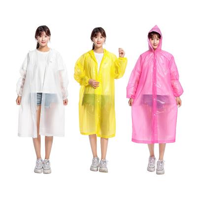 China Rainwear EVA Rain Coat Waterproof Reusable Long Bachelor Poncho For On The Go Recycling Raincoat With Hoods And Sleeves for sale