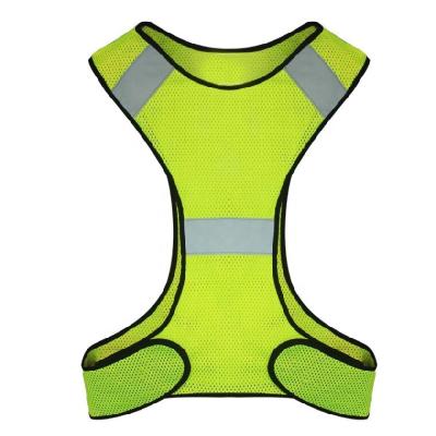 China LED FLASH Hi Vis Reflective Safety Vest Safety Workwear Men's Mesh Custom Logo Fabric Yellow Orange Reflective Vest With High Visibility Bar for sale