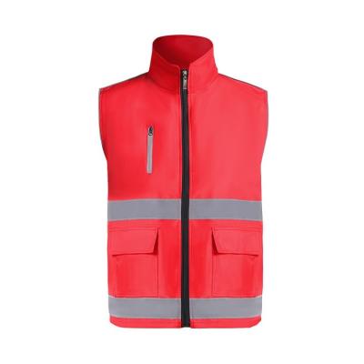 China Public Good Waterproof Windproof Reflective Red Vest Volunteer Vest Volunteer Work Wear Custom Logo for sale