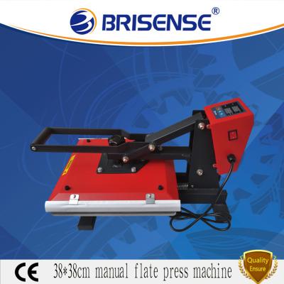 China Brisense Home Brand Direct Selling Factory Use Economic Manual 38x38 Heat Press Printing Machine For Garments With CE for sale