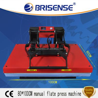 China Printing Shops Factory Direct Sale Brisense Brand New Design Large Format Manual 80x100 Heat Press Printing Machine withCE for T- shirt for sale