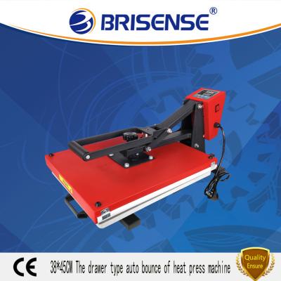 China Cloths Printer Factory Direct Sale Brisense Brand Semi-Auto Open with Drawer 38*45 Heat Press Machine with CE for sale