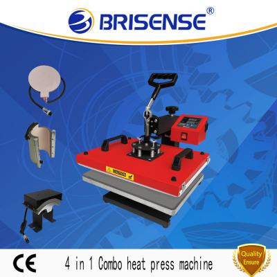 China Home Use Factory Direct Sale Brisense Brand Manual 4 in 1 Multifunction Combo Heat Press Machine for T-shirt printing,Mug,Hat,Dish for sale