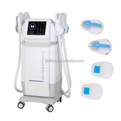 China Vertical 4 Handles EMS Painless Body Weight Loss EM Body Slim Belly Sculpting Fat Burning Machine For Sale for sale