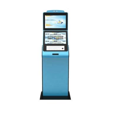 China Dustproof Dual 19 Inch Screen Self Payment Kiosk With Cash Validator for sale