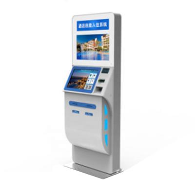 China Double Anti-dust Screen Payment Kiosk And Advertising Machine In A Kiosk For Hotel Ticker Selling for sale