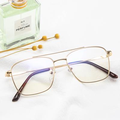 China Low MOQ Comfortable Custom Brand Metal Square Business Women Men Watch Optical Glass Eyeglass Frames for sale