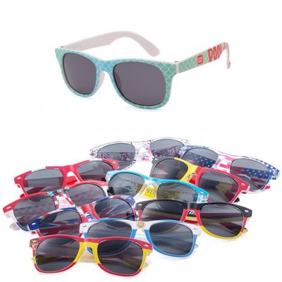 China Square Printing Thermal Transfer Printing Square Frame Girls Boys Baby Sun Shade Custom Glass Uv400 Children Kids Running Sunglasses for sale