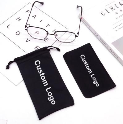 China Premium High Quality Pocket Logo Black Microfiber Glasses Bag Custom Quanlity Sunglasses for sale