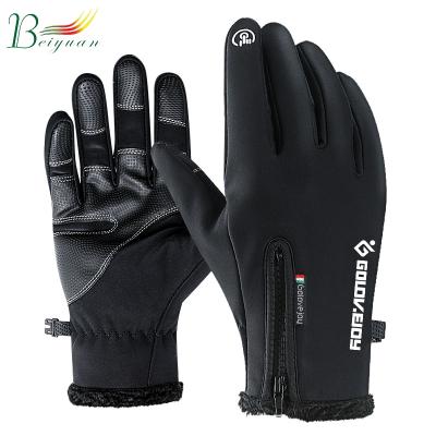 China Winter Warm Outdoor Waterproof Warm Non-slip Ski Sports Glove Skid Skid Fashion Warm Black Touch Screen for sale