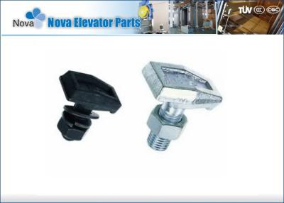 China Elevator Guide Rail Clips , T type  Hot Forged Rail Clips for Elevators, Black or White Color for sale