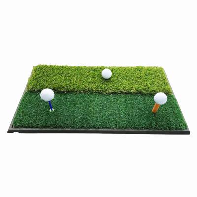 China Mini Golf Driving Range Individual Practice Swing Track Golf Practice Putting Green Tee Turf Golf Hitting Mat for sale