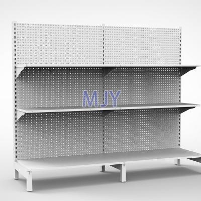 China Volcano Double Sided Good Quality Pegboard Billboard Shelving Store Back Fixtures for sale