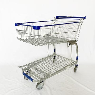 China Metro Supermarket Trolley Folding Transport Trolley Shopping Trolley for sale