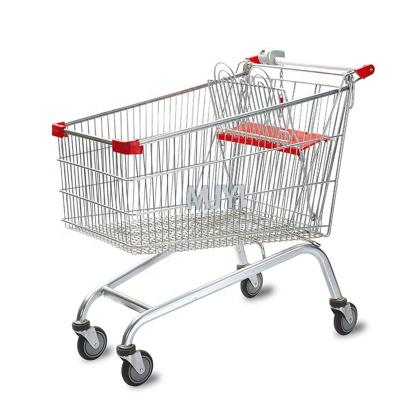 China Unveiling Super Makers Market Carts Metal Shopping Trolley With 4 Wheels for sale