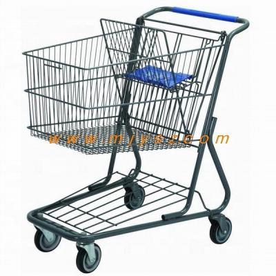 China American Style Customized Commercial Supermarket Metal Shopping Cart With Competitive Price for sale