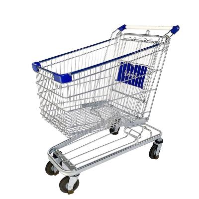 China Unfolding Steel Supermarket Shopping Trolley for sale