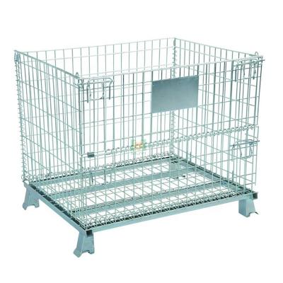 China Wholesale Stackable Collapsible Wire Mesh Industrial Storage Bin Warehouse for sale