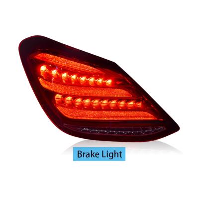 China PC+ABS+PMMA Upgrade To New High Quality Full LED Modified Tail Lights Assembly With Red/Smoke For Mercedes-Benz C Class W205 2015-2021 for sale