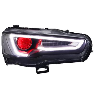 China PMMA+ABS+Aluminum Wholesale Car Accessories Audi A5 Styling Head Lamp LED 2008-2017 EVO X Headlights New For Mitsubishi Lancer for sale