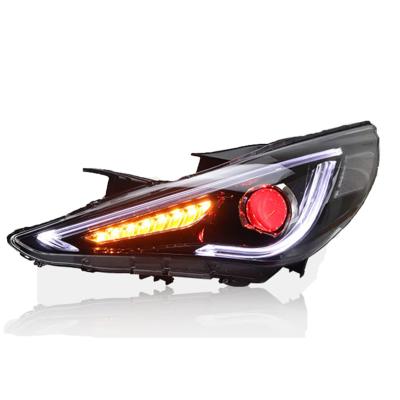 China New LED Modified PMMA+ABS+Aluminum Daytime Running Lens Light Xenon Lamp Suitable 2010-2015 Hyundai Sonata 8th Generation Headlight Assembly for sale